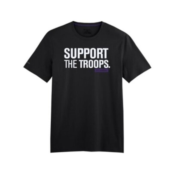 Under Armour UA "Support The Troops - I Will" Black Tee Shirt T-Shirt Sz XL EUC - Picture 1 of 7